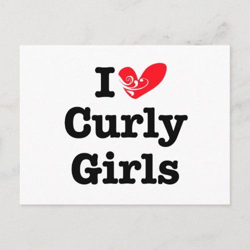 Curly Girls Love Postcard