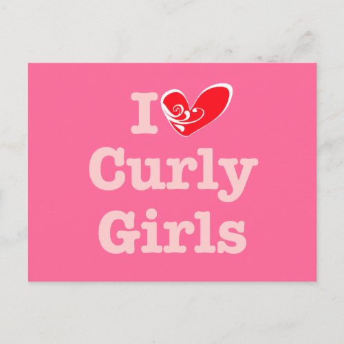 Curly Girls Love Postcard