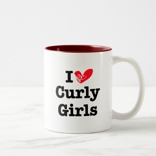 Curly Girls Love Two_Tone Coffee Mug
