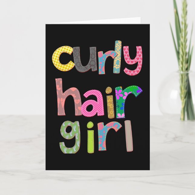 Curly Hair Girl Card (Front)