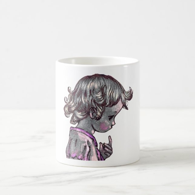 Curly Hair Girl mug  (Center)