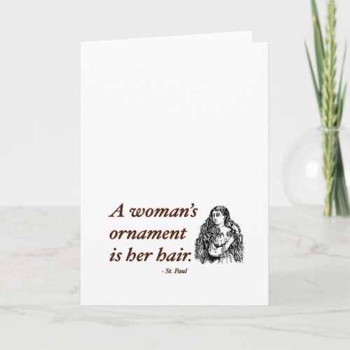 Curly Hair quote about hair Card