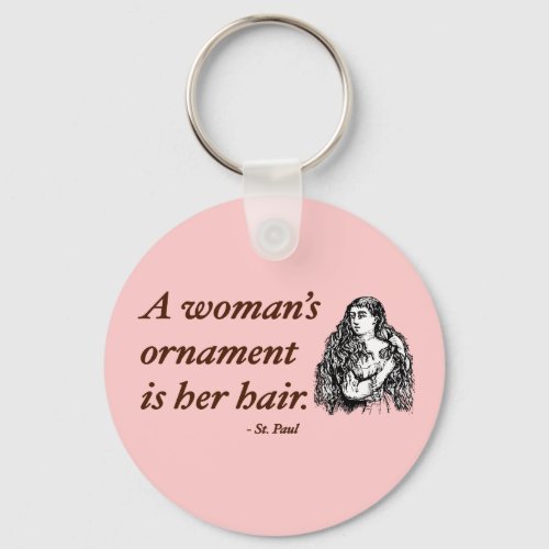 Curly Hair quote about hair Keychain