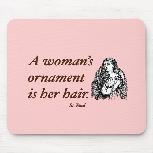 Curly Hair quote about hair Mouse Pad