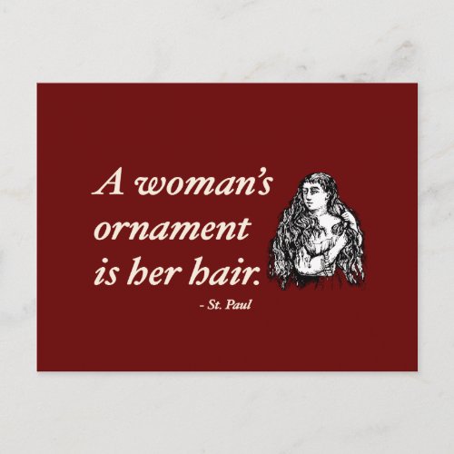 Curly Hair quote about hair Postcard