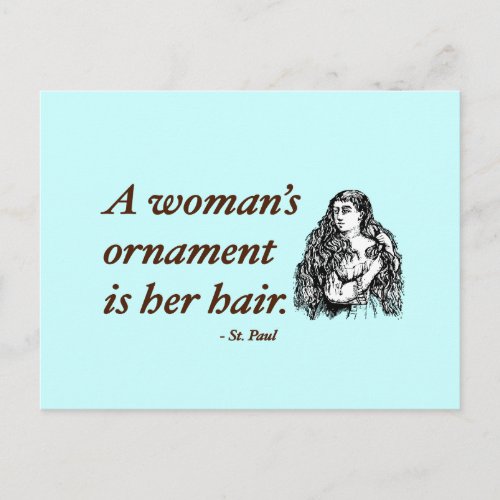 Curly Hair quote about hair Postcard