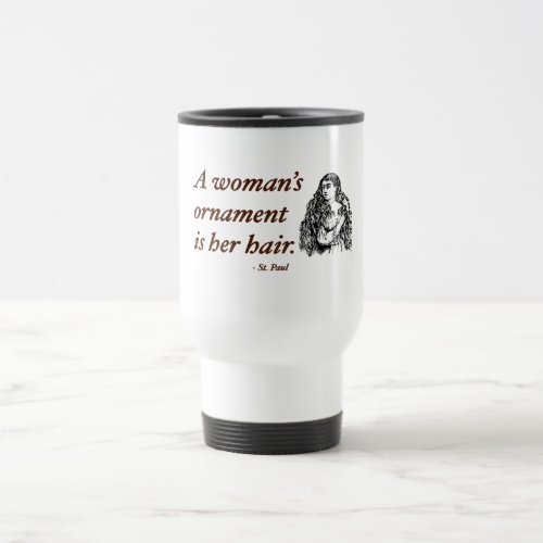 Curly Hair quote about hair Travel Mug