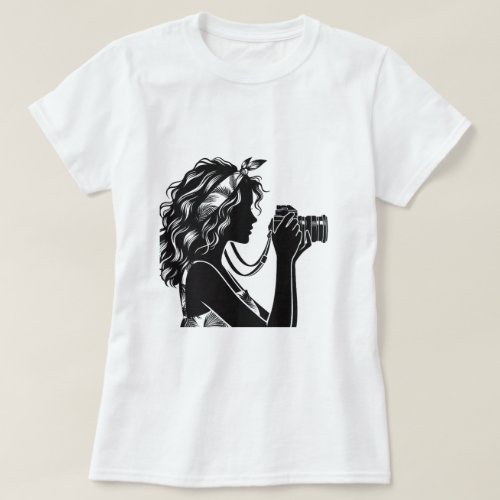 curly_haired photographer T_Shirt