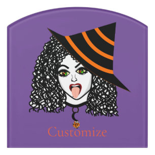 Curly-haired Witch Thunder_Cove Door Sign