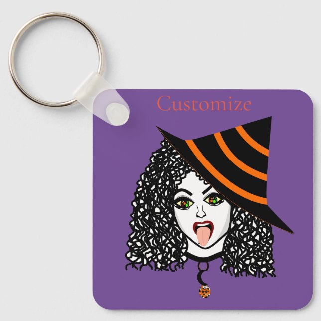 Curly-haired Witch Thunder_Cove Keychain (Front)