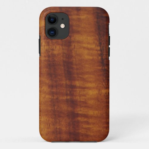 Curly Hawaiian Koa Wood Style iPhone 11 Case