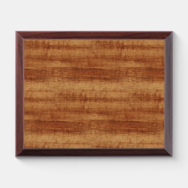 Curly Koa Acacia Wood Grain Look Award Plaque (Horizontal)