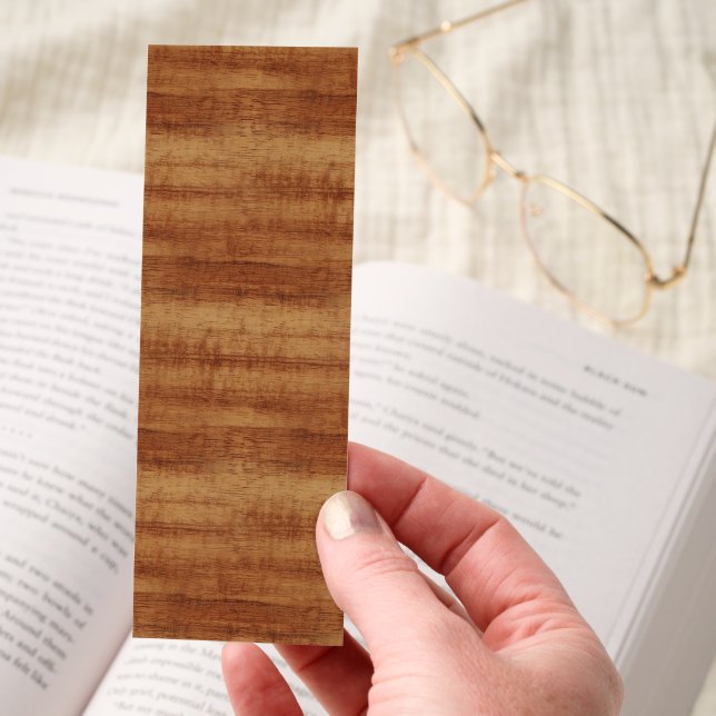 Curly Koa Acacia Wood Grain Look Bookmarks (Hand)