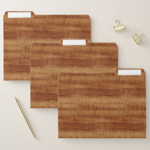 Curly Koa Acacia Wood Grain Look File Folder