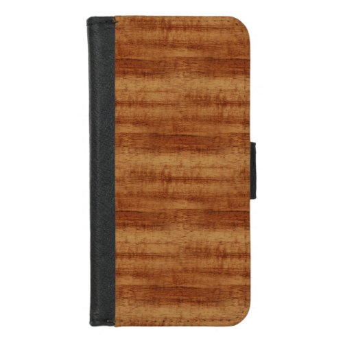 Curly Koa Acacia Wood Grain Look iPhone 87 Wallet Case