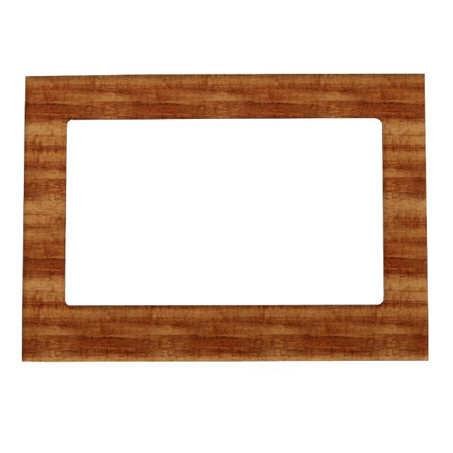 Curly Koa Acacia Wood Grain Look Magnetic Photo Frame (Front)