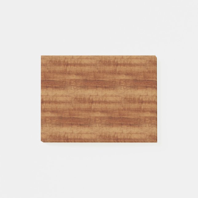 Curly Koa Acacia Wood Grain Look Post-it Notes (Front)