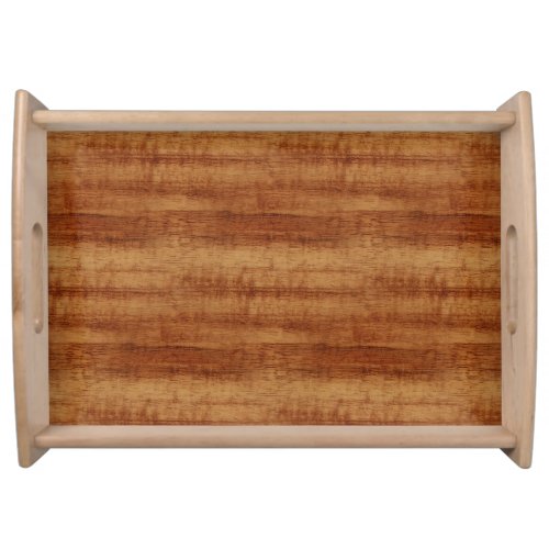 Curly Koa Acacia Wood Grain Look Serving Tray