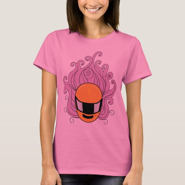 Curly Lady Rider Long Sleeve T-Shirt (Front)