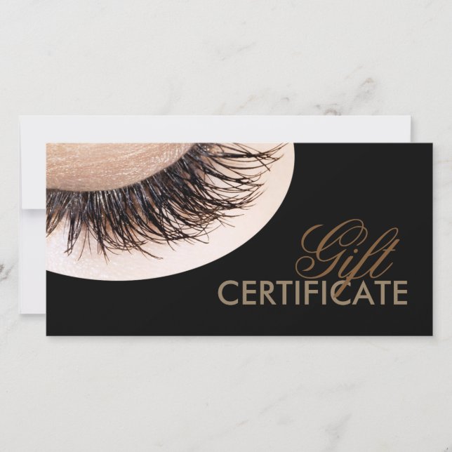 Curly Lashes Gift Certificate Black Template (Front)
