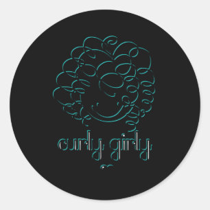 Curly Love Your Curly Hair Classic Round Sticker