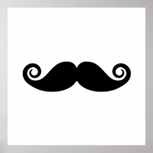 Curly Mustache Poster