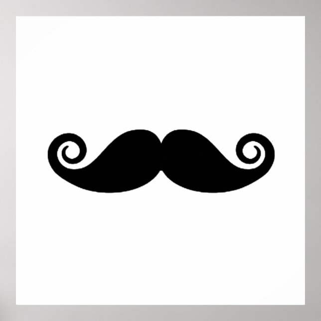 Curly Mustache Poster (Front)