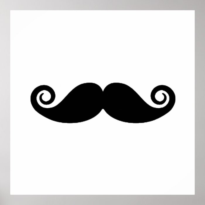 Curly Mustache Print