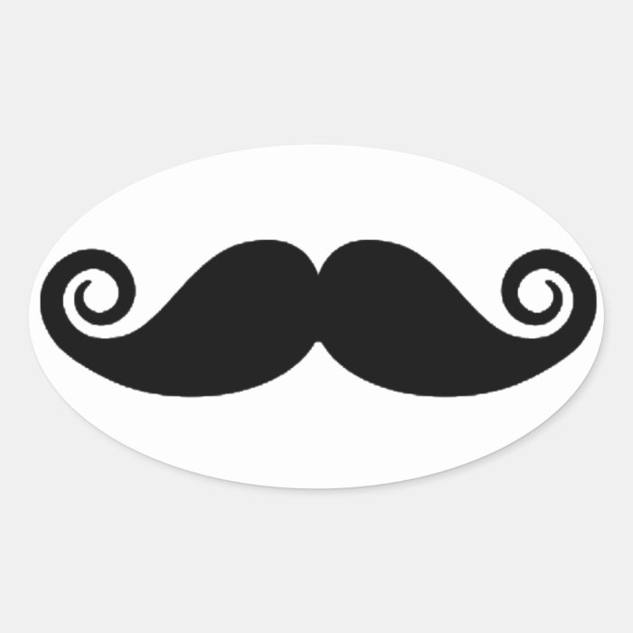 Curly Mustache Sticker