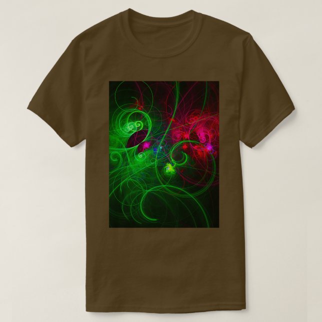 Curly Neon Galaxy T-Shirt (Design Front)