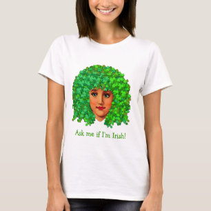 Curly Shamrock Girl T-Shirt