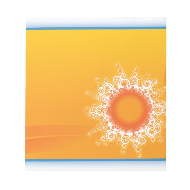 Curly Sunshine Customizable Design Notepad (Front)
