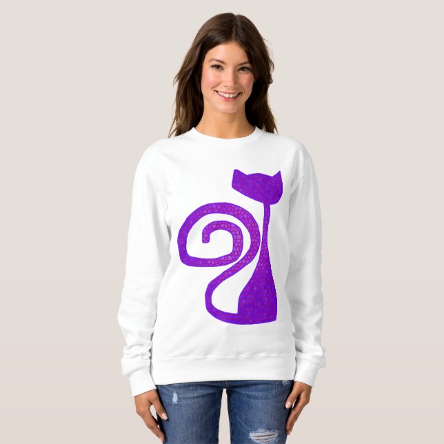 Curly-Tail Cat Clothing Sweatshirt (Front Full)