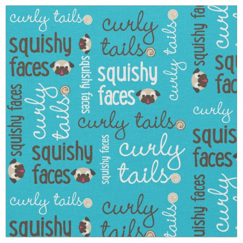 Curly Tails Squishy Faces Fabric