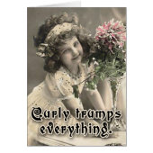 Curly Trumps Everything Cute Card (Front)