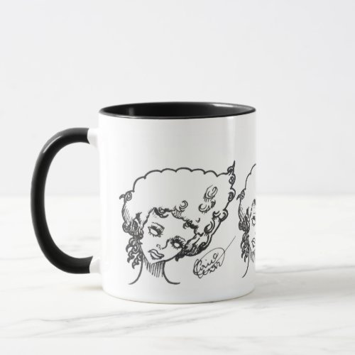 Curlyhair girl mug