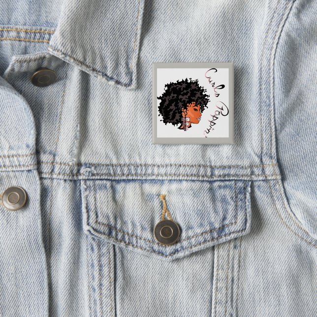 CURLZ “LIZA CURLS POPPIN” Button (In Situ)
