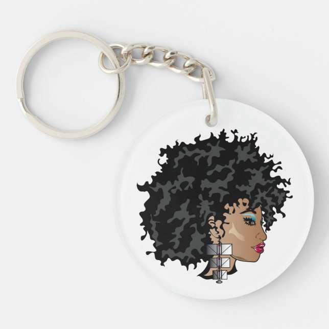 CURLZ “LIZA” KEYCHAIN (Front)
