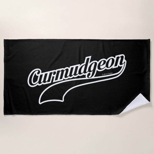 Curmudgeon Beach Towel (Front)