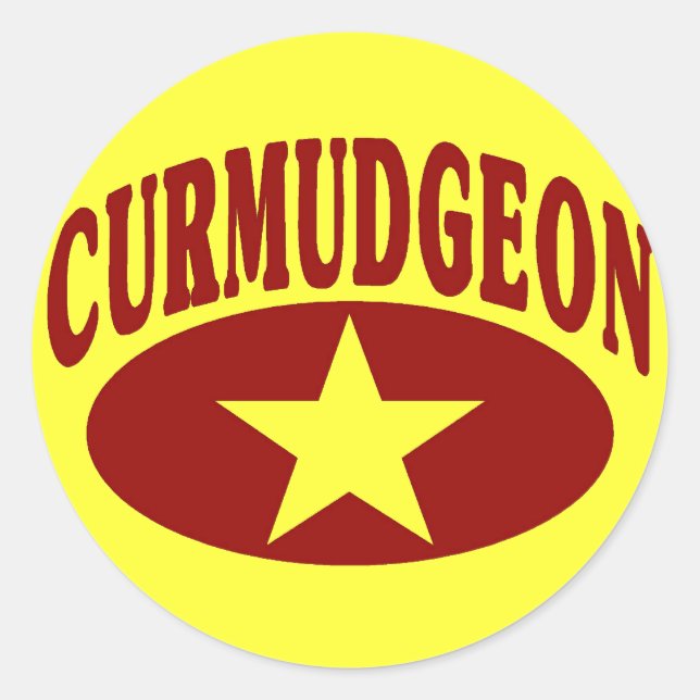 Curmudgeon Classic Round Sticker (Front)