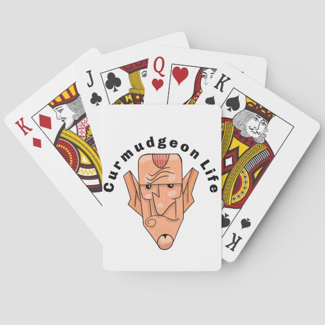 curmudgeon life poker cards (Back)