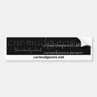 Curmudgeons Bumper Sticker