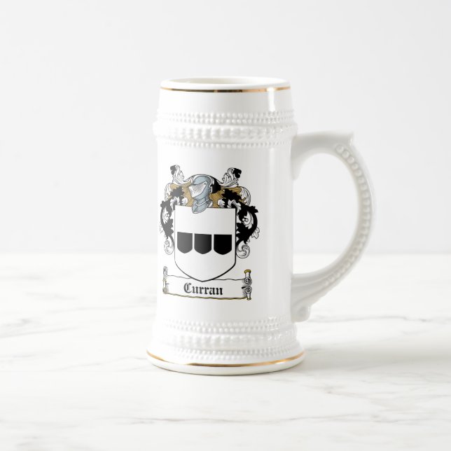 Curran Family Crest Beer Stein (Right)