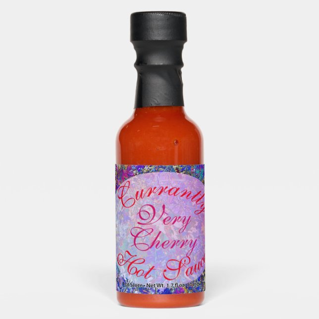 Currant Leaves Tree Art Hot Sauce Container Bottle (Front)