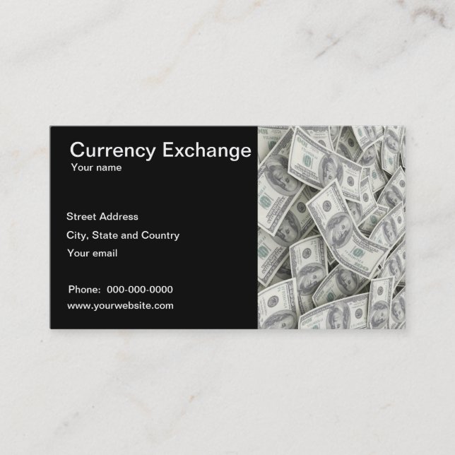 Currency Exchange Business Card (Front)