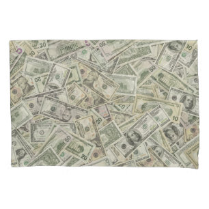 Currency themed, simple USA design. Pillow Case