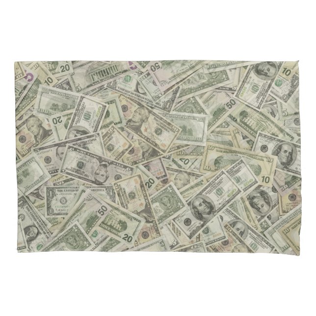 Currency themed, simple USA design. Pillow Case (Front)