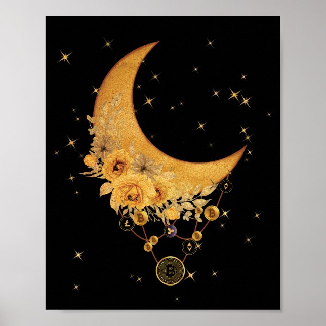 Currency Virtual On The Moon Spiritual Graphic Poster (Front)