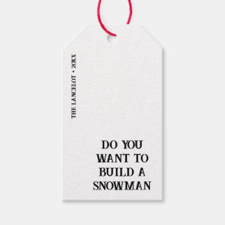 Current Do you want to build a Snowman Minimalist Gift Tags