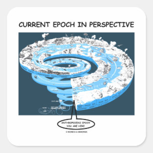 Current Epoch In Perspective Anthropocene Epoch Square Sticker